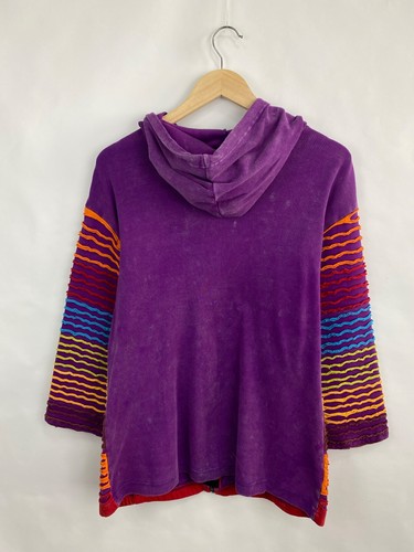 ☮️ 🍄 LSD Asymmetry Hippie Peace Art Women's Hoodie kapital Style Y2K size S/M - Picture 7 of 7