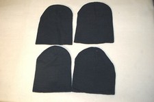 Boys 4 LOT WINTER HAT Stocking Cap NAVY BLUE BEANIE 8 Inch Length ONE SIZE