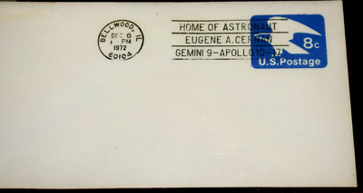 APOLLO 17 EVENT COVER ''Pre-Launch G Cernan Hometown'' Cancel 8c Env IL 12-06-1972