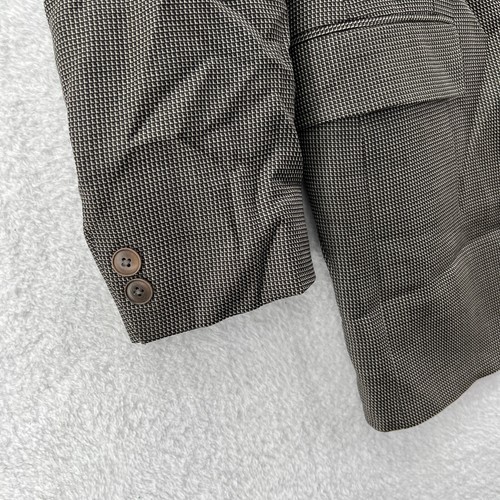 Kenneth Cole Blazer Jacket Mens 42 Long Black Wool 42x34 Job Suit Sport Coat - Picture 3 of 14