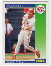 Paul O'Neill 1992 Score Baseball Base Common #57 Cincinnati Reds