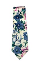 Vintage Surrey Floral Necktie 100% Cotton Made in USA Multicolor