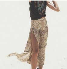 Vintage  Spell And The Gypsy Aloha Phyton Split Skirt