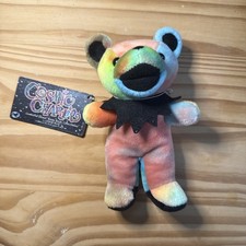 The Grateful Dead 7" Plush / Bean Multi Color Bear- Cosmic Charlie- with Tag
