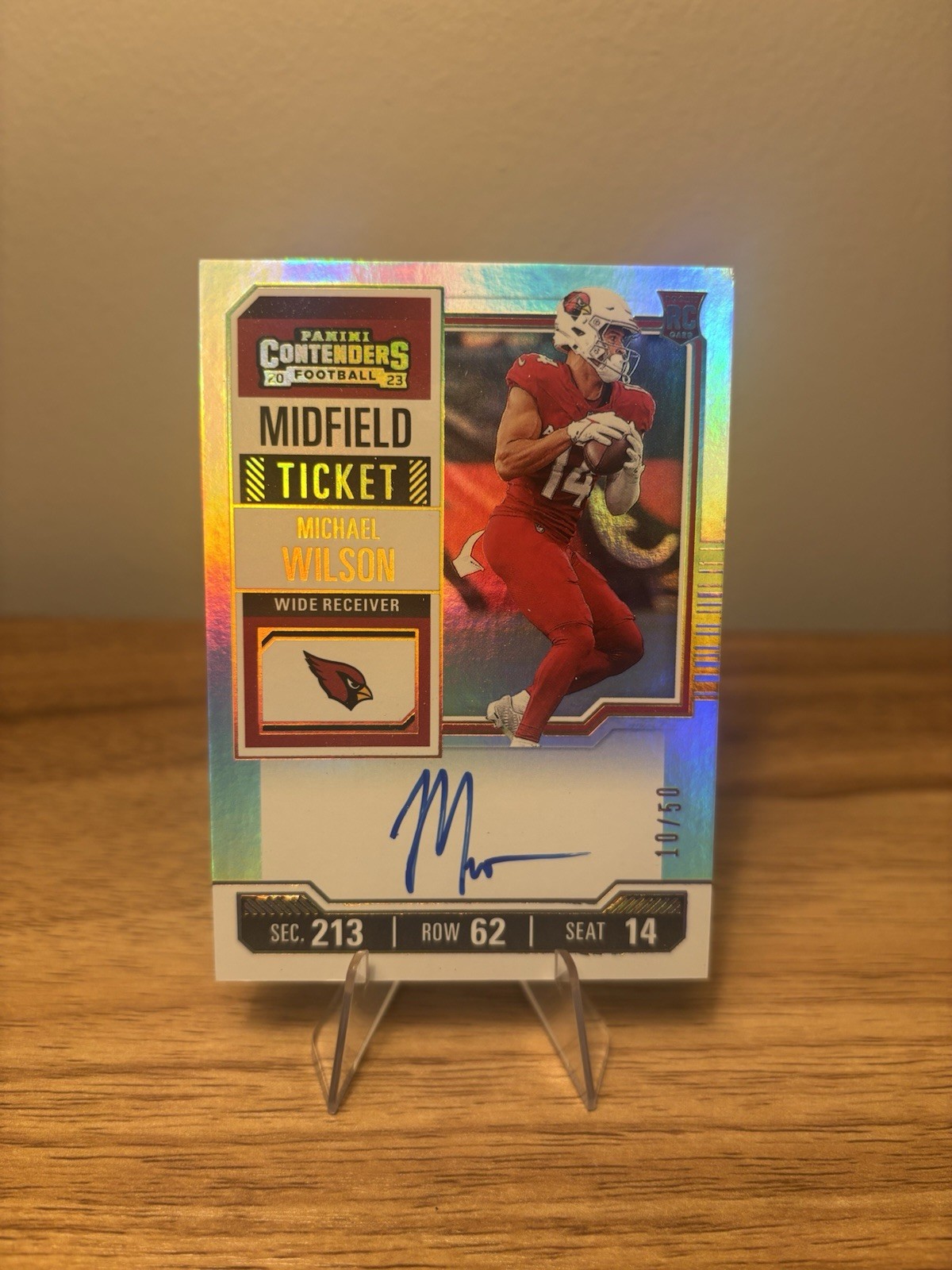 2023 Panini Contenders Michael Wilson Midfield Ticket Autograph Auto RC /50 #126