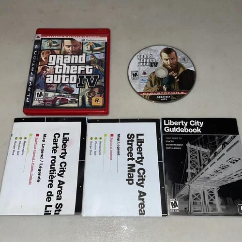 Grand Theft Auto IV GTA 4 PlayStation 3 PS3 Complete With 2 Maps TESTED WORKING