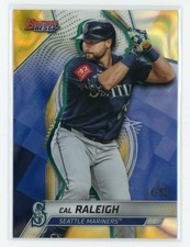 2025 Cal Raleigh Topps Bowman’s Best #55 Gold Refractor /50 Seattle Mariners