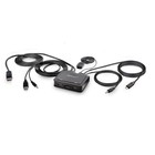 StarTech.com 2-Port Hybrid USB-C DisplayPort Cable KVM Switch, 4K 60Hz, Compact 