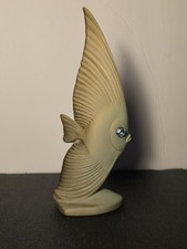 ROSELANE Sparkler Angel Fish figurine ceramic bisque sequin eyes MCM