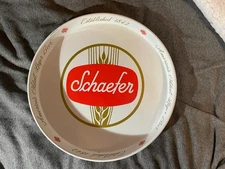 Vintage Schaefer Beer Serving Tray 12" Vtg