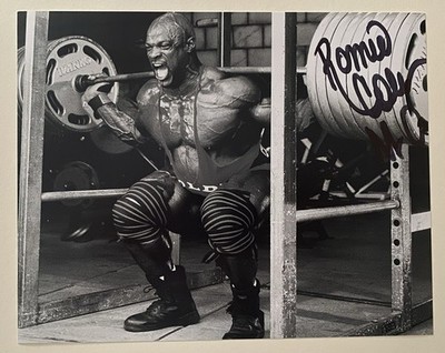 RONNIE COLEMAN HANDSIGNIERTES 8x10 FOTO - HANDSIGNIERT - BODYBUILDER - 8X MR O