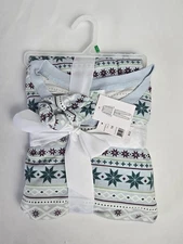 Women's Thermal Style Sleepwear Pajama Set 1X, Shirt, Pants, Scrunchie, NWT