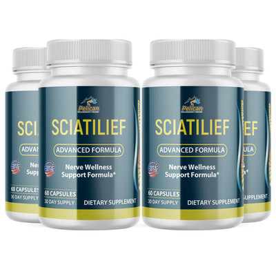 Sciatilief- Nerve Support- 4 Bottles- 240 Capsules