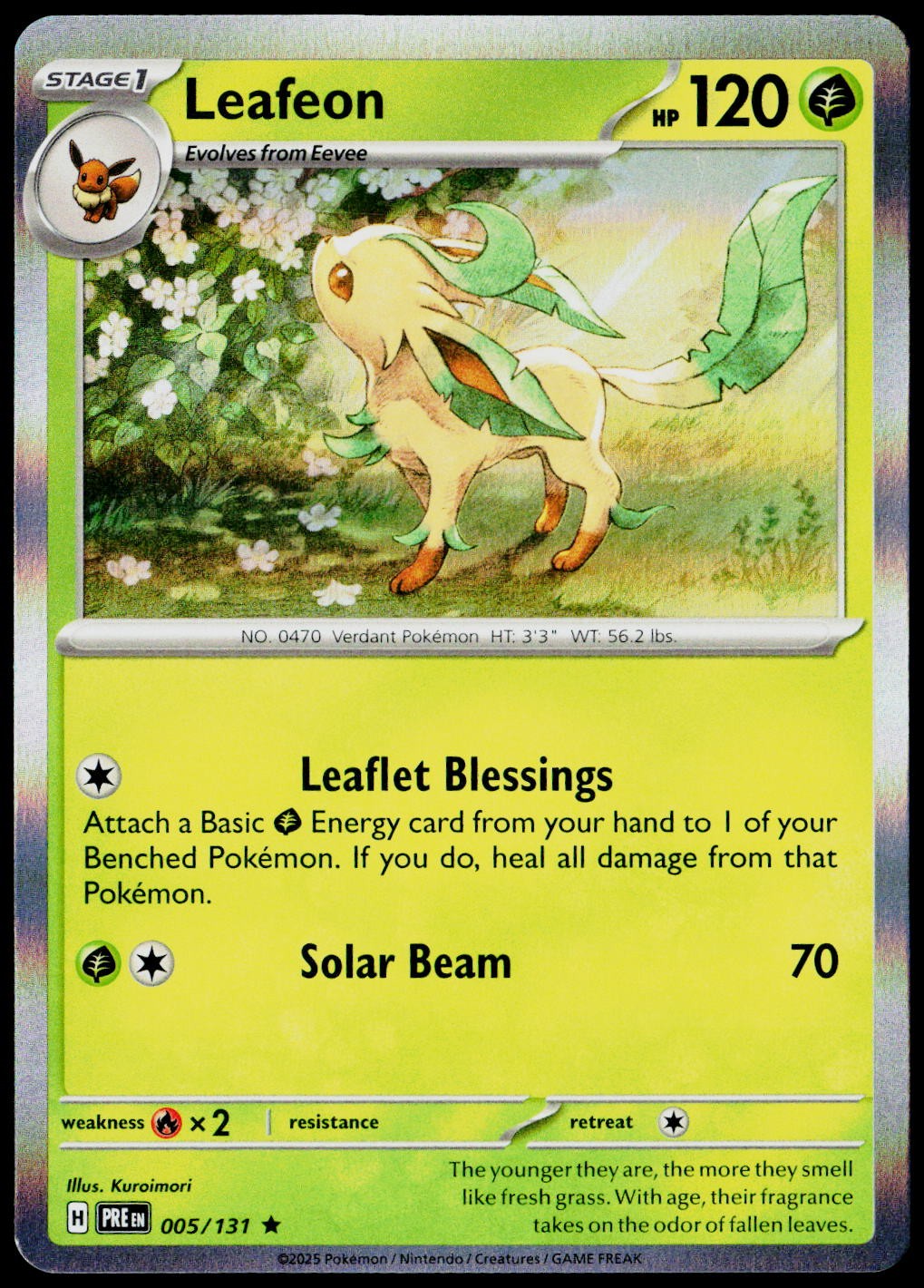Leafeon 005/131 SV: Prismatic Evolutions NM Holofoil