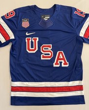 Nike Adult Team USA Matthew Tkachuk 19 Replica Blue Jersey Size L NWT