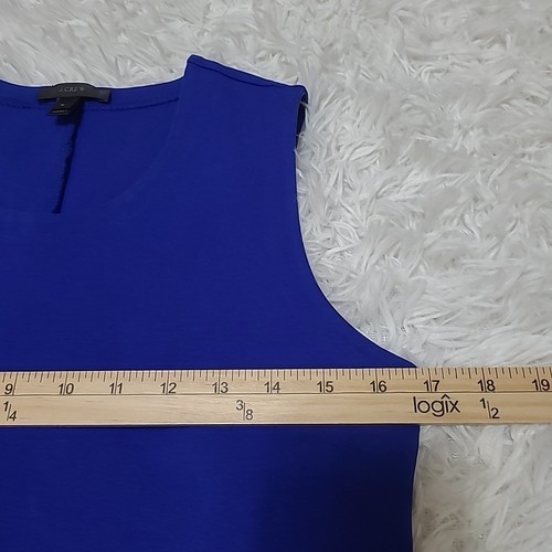 J Crew Womens Peplum Top Size Small Royal Blue Sleeveless Stretch EUC - Picture 8 of 9