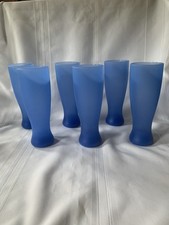 6 Blue Frosted Freezable Pilsner Glasses - Pf...