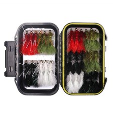 30/90PCS Wooly Bugger Fly Fishing Lures Streamer Assortment with Waterproof F...