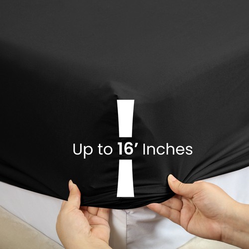 Fitted Sheet Queen Deep Pocket 16" Ultra Soft Breathable Fully Elastic Bed Sheet - Picture 6 of 128