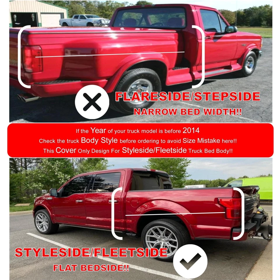 6' Soft Tri-Fold for 94-10 Mazda B2300 B2500 B3000 B4000 Bed Cover | Styleside - Изображение 4 из 4