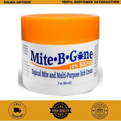 Mite-B-Gone 10% Sulfur Cream Relief from Mites, Insect Bites, Acne, Fungus