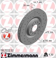 2X Bremsscheibe Sport Z Zimmermann 110.2222.52 FüR Alfa Giulia Stelvio 949 AXA2A