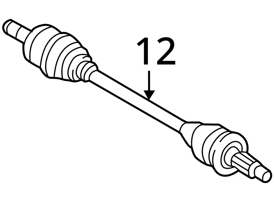 Hyundai Santa Fe 2013-2018 eje pasajero delantero CV C/V CJNUI Foto 4 de 4