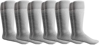 12 Pk Yacht&Smith Mens Womens Old School Tube Socks,Striped, 9-11, By-Grey