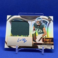 Panini Select Jumbo Signature Rookie Patch Auto Will Shipley #/75 2024 Eagles