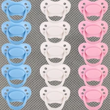 100 Magnetic Pacifiers Dummy Pacifier Nipple for Reborn Baby Dolls Accessory DIY