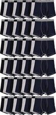 72 Pack of Mens Boxer Briefs Underwear Bulk, 100 Cotton, Soft, Comfortable