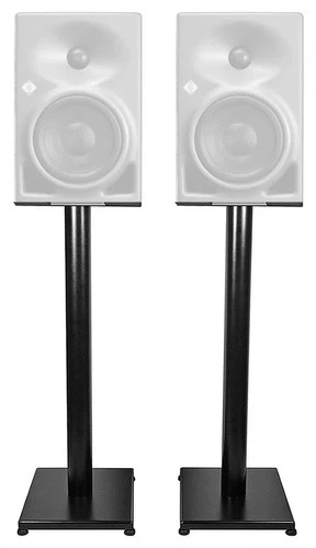 Pair Rockville 29" Black Steel Speaker Stands For Neumann KH 120 Monitors