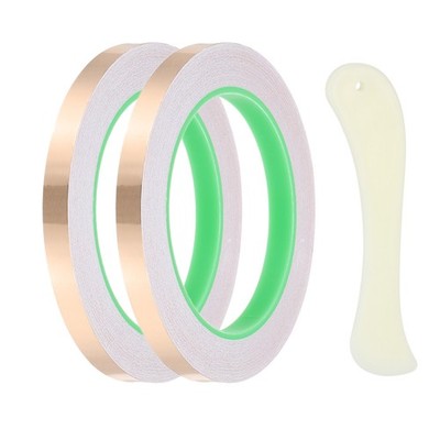 22 Yard 3/8 Inch Copper Foil Tape,2 Roll Copper Tape with Conductive