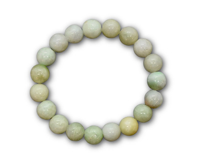 JADE JADEIT Edelstein-Armband-Kugelarmband aus BURMA Ø 10-11 mm/19 cm -NEU-