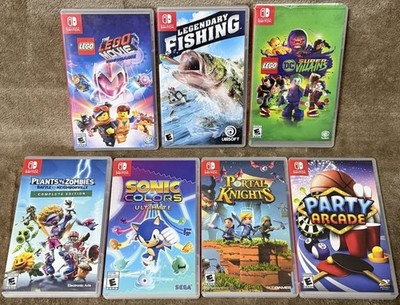 Nintendo Switch Game Lot Lego Sonic Party Arcade Plants & Zombies Portal Knights
