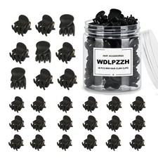 48pcs Mini Hair Claw Clips for Women Girls, 48 Count Pack of 1 , Matte Black