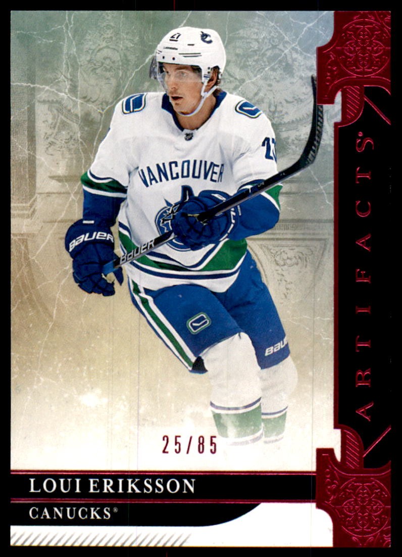2019-20 Upper Deck Artifacts #61 Loui Eriksson #/85 Pink