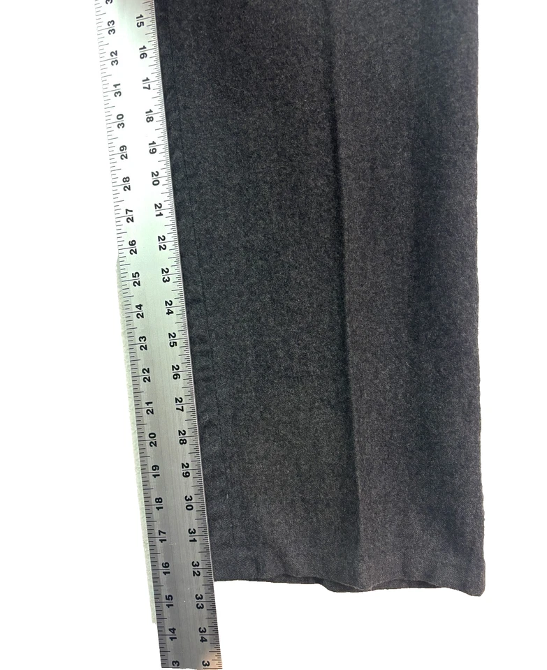 Pantalones de vestir plisados de lana de franela carbón 34x32 Nordstrom Barry Bricken años 90 de colección Foto 4 de 4