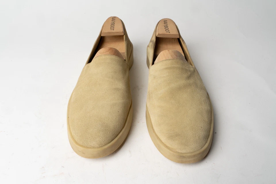 Zapatillas sin cordones ERMENEGILDO ZEGNA Fear Of God para hombre beige gamuza talla EU 8 / US 9 Foto 3 de 4