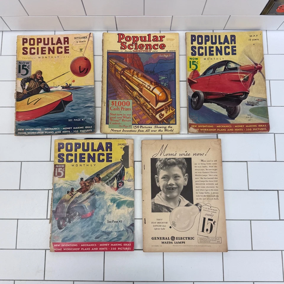 Popular Science Magazines, Lot of 14, 1930-37 - Image 4 of 4
