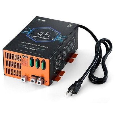 45A 110VAC to 12VDC RV Power Converter and Battery Charger for RVs