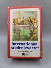Vtg International Cities 17 Dutch Card Game 1960s Original Box Full Set Clean