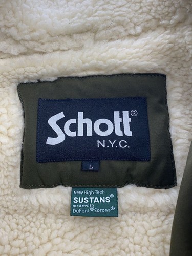 Schott Urban B-3/Flight Jacket/L/Polyester/Khaki/3172026 - Picture 3 of 5
