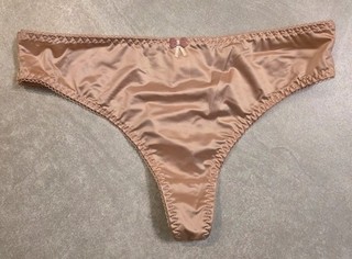 Sexy Satin Smooth Unisex Thong Pink XL