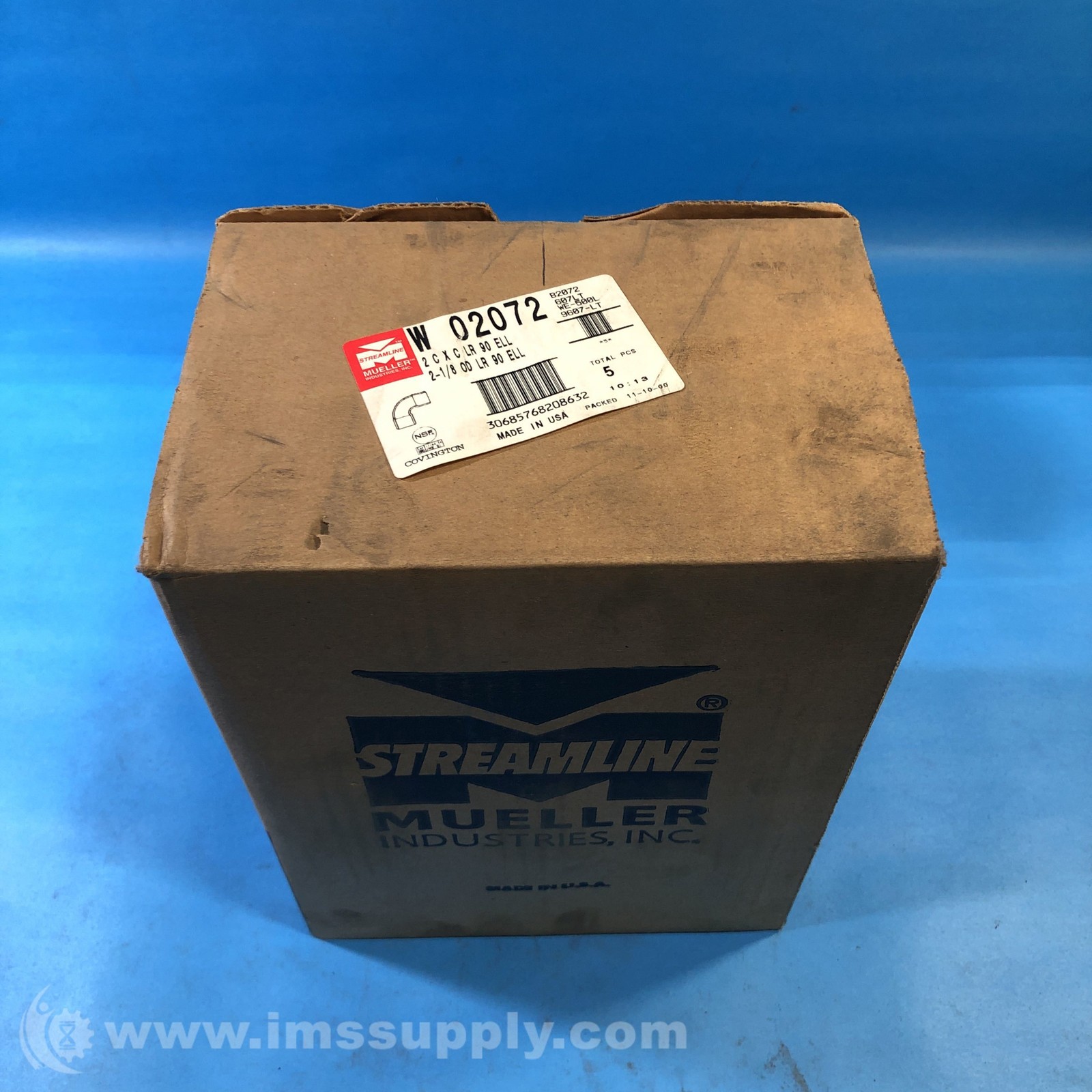 Mueller Industries W 02072 Box of 5 90ÃÂ° Elbow Long Radius FNOB