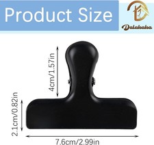 10 Pack Bulldog Clips 3 Inch Wide Metal Binder Clips Large Stainless Steel Black