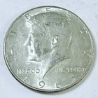 1965 Kennedy Half Dollar 40% Silver, Circulated Coin #7142