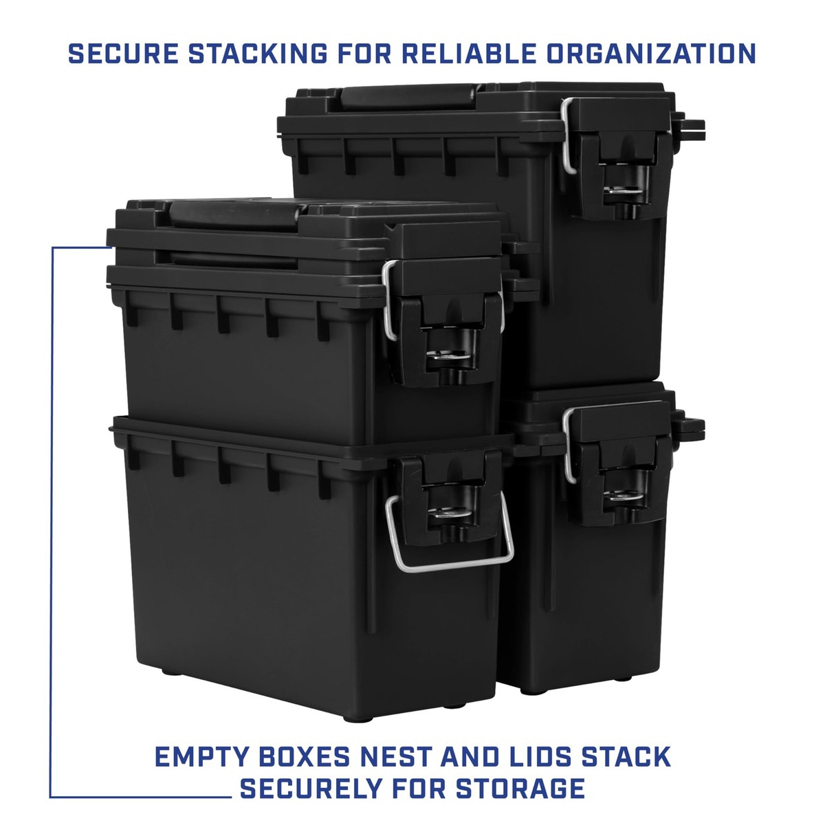Ammo Can Field Box Ammunition Case 30-Cal Military Plastic Non