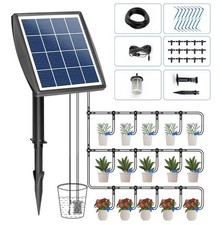 49FT Solar Drip Irrigation System Kit, Auto Watering for 15 Pots