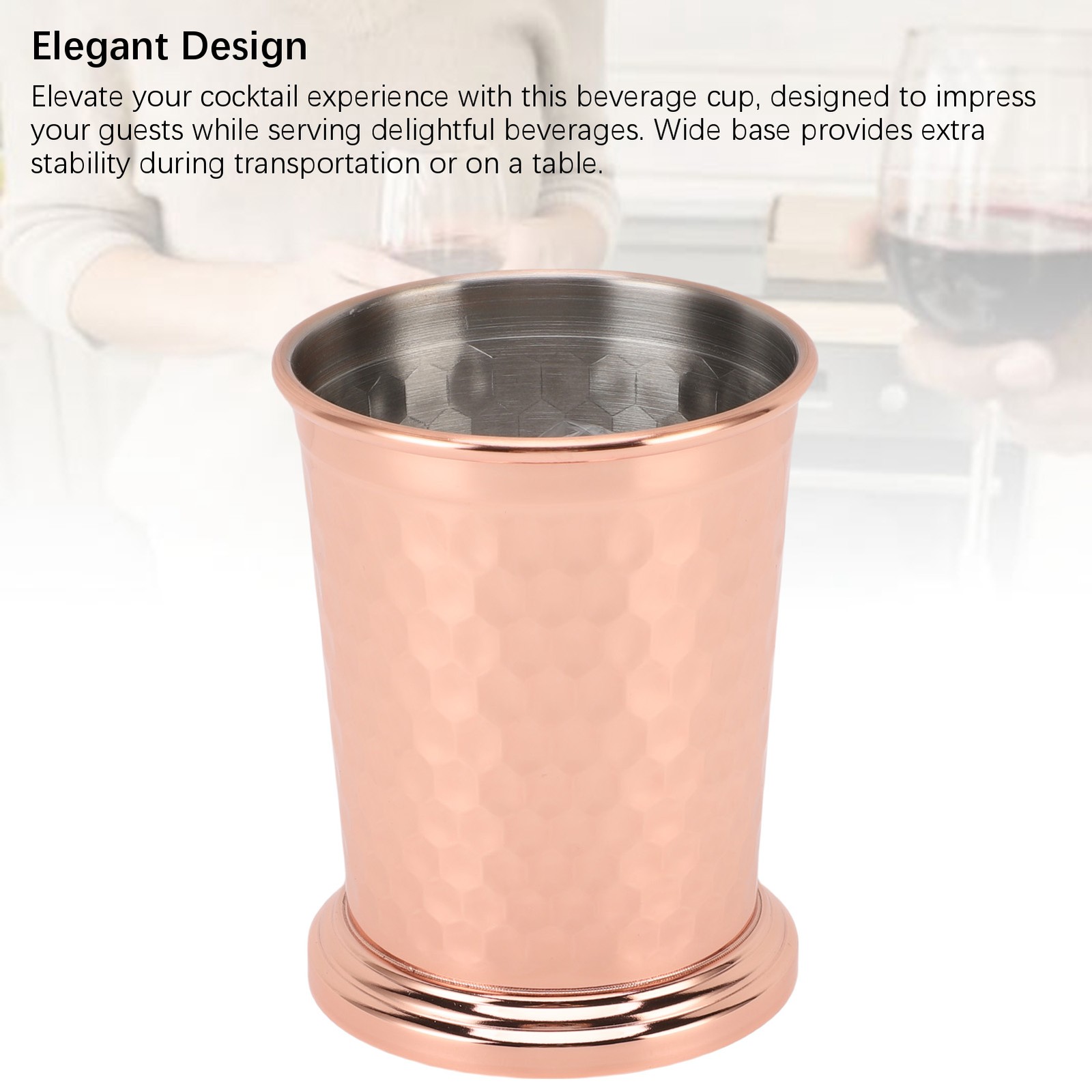 New (Copper Plated)304 Stainless Steel Drinking Cup 400ml Capacity Cocktail